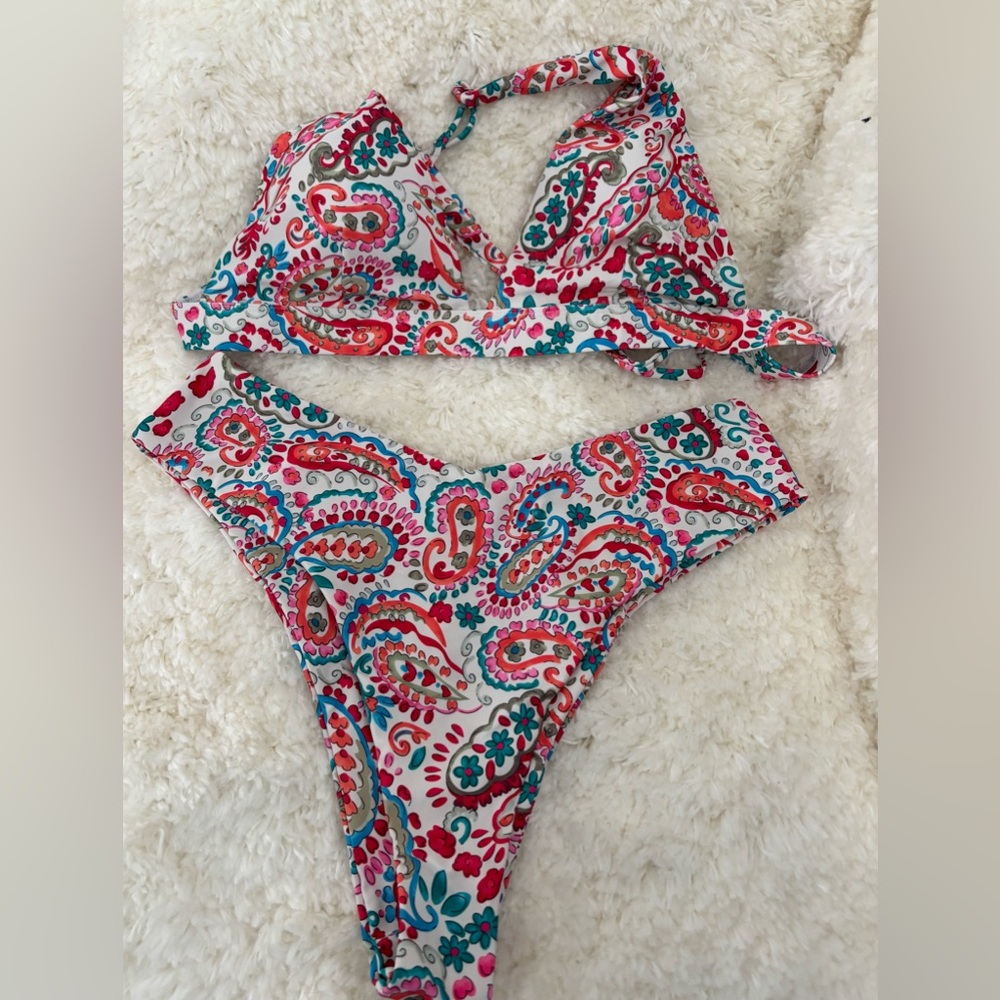 Paisley Print Bikini Set